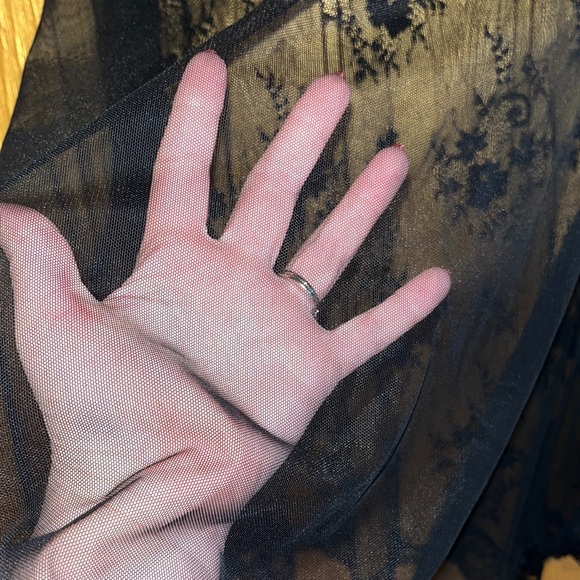 Victoria's Secret Bell Sleeve Sheer Floral Blouse - Picture 7 of 8